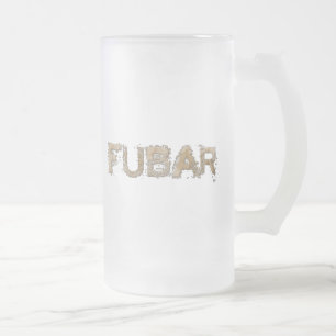CANECA DE CERVEJA VIDRO JATEADO FUBAR