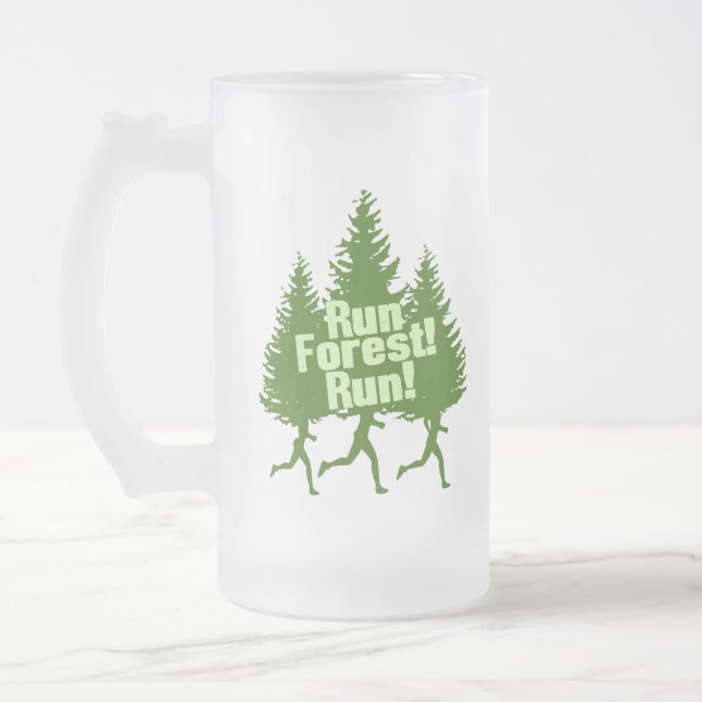 Caneca De Cerveja Vidro Jateado Funcione o funcionamento da floresta (Esquerda)