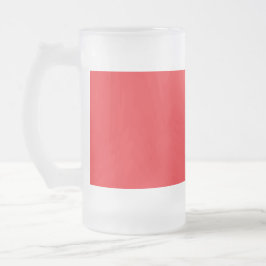 Caneca De Cerveja Vidro Jateado Fundo Vermelho Sólido