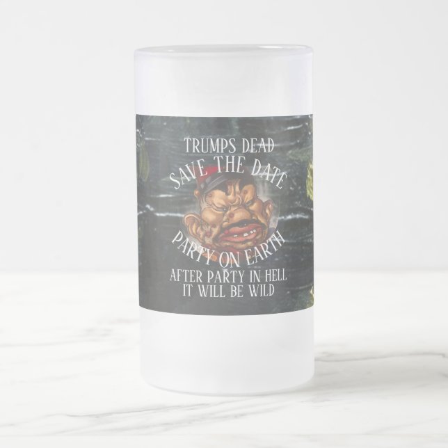 CANECA DE CERVEJA VIDRO JATEADO FUNERAL  (Centro)