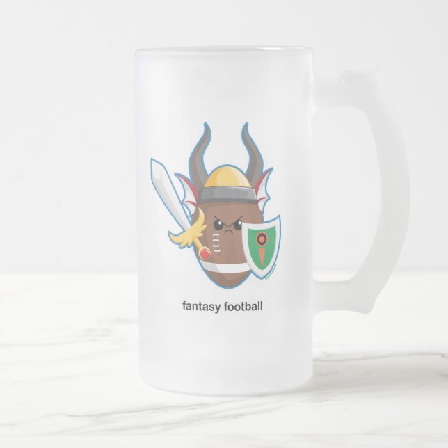 Caneca De Cerveja Vidro Jateado Futebol da fantasia (Direita)