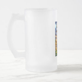 Caneca De Cerveja Vidro Jateado Futebol fantástico com cachorro