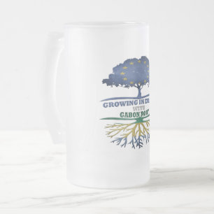 Caneca De Cerveja Vidro Jateado Gabão