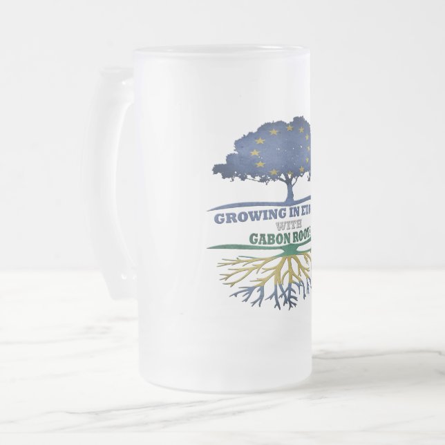 Caneca De Cerveja Vidro Jateado Gabão (Frente Esquerda)