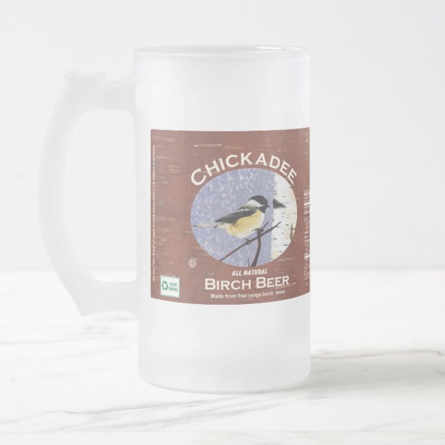 Caneca De Cerveja Vidro Jateado Galinha-de-bico (Esquerda)