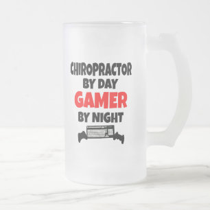 Caneca De Cerveja Vidro Jateado Gamer Chiropractor