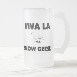 Caneca De Cerveja Vidro Jateado Gansos de neve do La de Viva