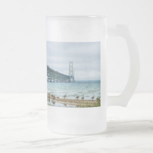 Caneca De Cerveja Vidro Jateado Gansos No Mighty Mac