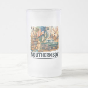 Caneca De Cerveja Vidro Jateado Garoto Engraçado do Sul