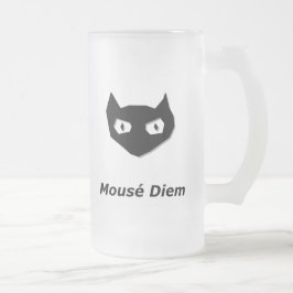 Caneca De Cerveja Vidro Jateado Gato Boo Mouse Diem