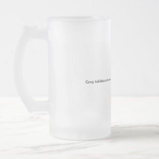 Caneca De Cerveja Vidro Jateado Gato de gato malhado cinzento