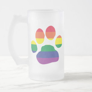 Caneca De Cerveja Vidro Jateado Gay-Orgulho-Pata-Impressão