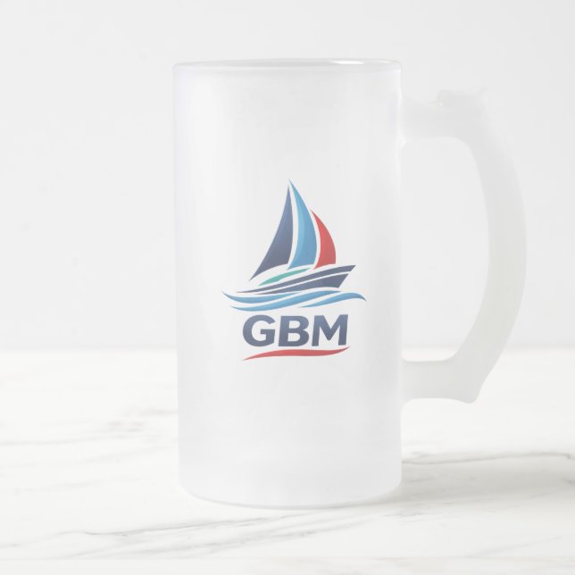 Caneca De Cerveja Vidro Jateado GBM Beer glass frosted  (Direita)