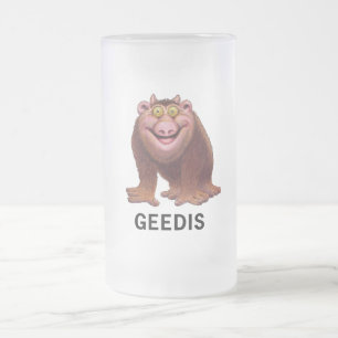 Caneca De Cerveja Vidro Jateado Geedis Fosco Beer Mug