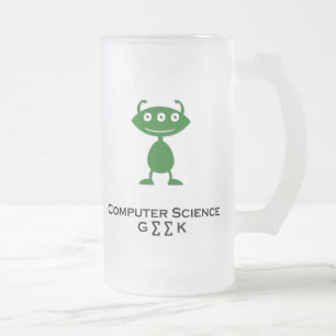 Caneca De Cerveja Vidro Jateado Geek de Ciência da Computação de Olhos Triplos ver