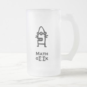 Caneca De Cerveja Vidro Jateado Geek de matemática de três olhos