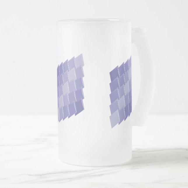 Caneca De Cerveja Vidro Jateado Geometria para 2022 (Frente Esquerda)