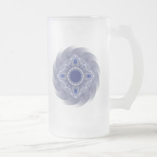 Caneca De Cerveja Vidro Jateado Geometria Sagrada