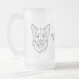 Caneca De Cerveja Vidro Jateado German Shepherd, Built to Protect, Born to Love!