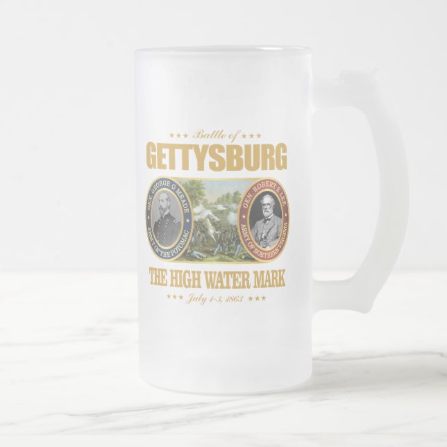 Caneca De Cerveja Vidro Jateado Gettysburg (FH2) (Direita)