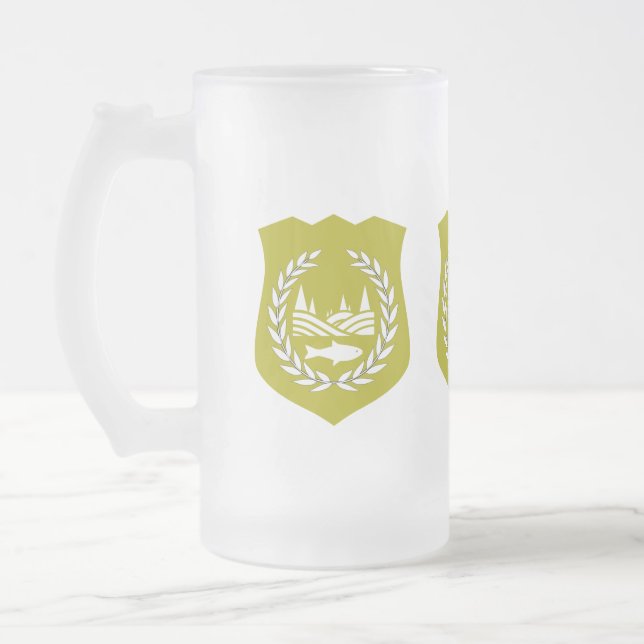 Caneca De Cerveja Vidro Jateado Giradan Flag - Fosco Glass Mug (Esquerda)
