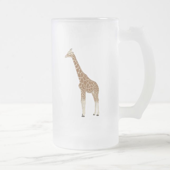 Caneca De Cerveja Vidro Jateado Girafa (Direita)