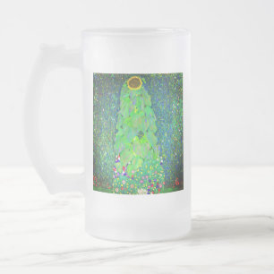 Caneca De Cerveja Vidro Jateado Girassol de Gustav Klimt
