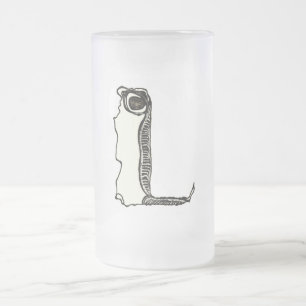 Caneca De Cerveja Vidro Jateado Glug