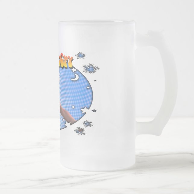 Caneca De Cerveja Vidro Jateado Golly McCry (Direita)