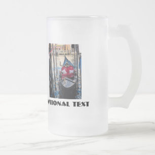 Caneca De Cerveja Vidro Jateado Gondola em Veneza Itália
