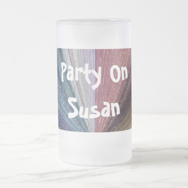 Caneca De Cerveja Vidro Jateado Gradiente Circular Arco-íris Terrestre (Centro)