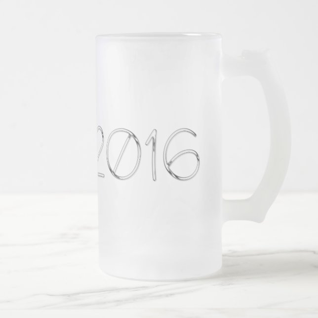 Caneca De Cerveja Vidro Jateado Graduação Chrome 2016 Mug 2 (Direita)