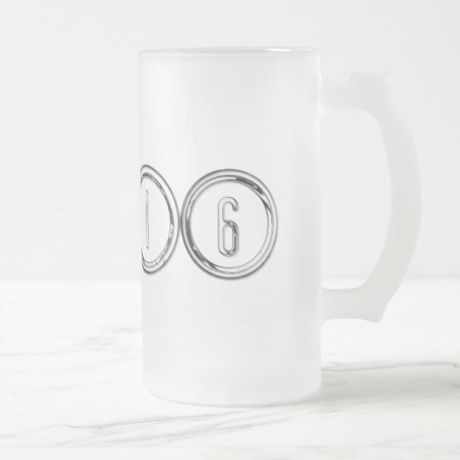 Caneca De Cerveja Vidro Jateado Graduação Chrome 2016 Mug 5 (Direita)
