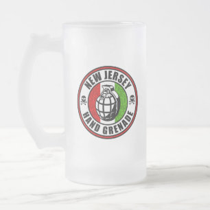 Caneca De Cerveja Vidro Jateado Granada de mão de New-jersey