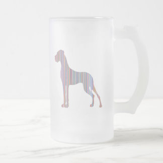 Caneca De Cerveja Vidro Jateado Great Dane in Pastel Colors