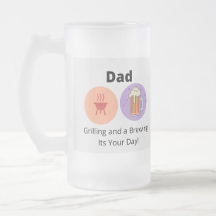 Caneca De Cerveja Vidro Jateado Grelha e Breve seu Dia impresso em um