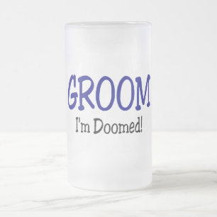 Caneca De Cerveja Vidro Jateado Groom Im Doomed Wedding