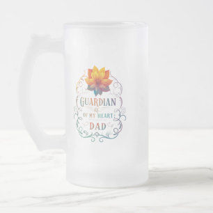 Caneca De Cerveja Vidro Jateado Guardian of My Heart: Pai - Fosco Glass Mug (16