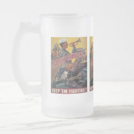 Caneca De Cerveja Vidro Jateado Guerra mundial 2 das estações de batalha