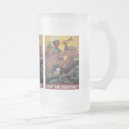 Caneca De Cerveja Vidro Jateado Guerra mundial 2 das estações de batalha