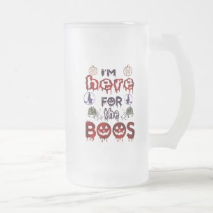 Caneca De Cerveja Vidro Jateado Halloween Boos