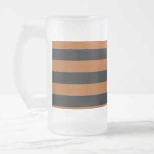 Caneca De Cerveja Vidro Jateado Halloween Stripes