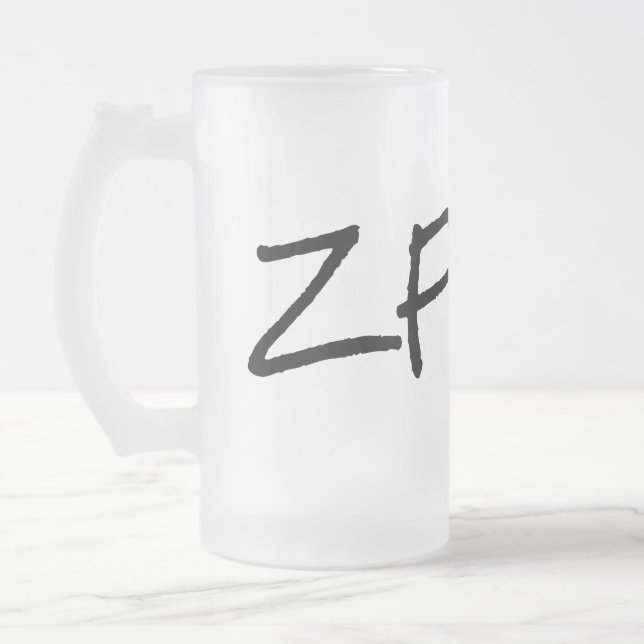 CANECA DE CERVEJA VIDRO JATEADO HB ZF (Esquerda)