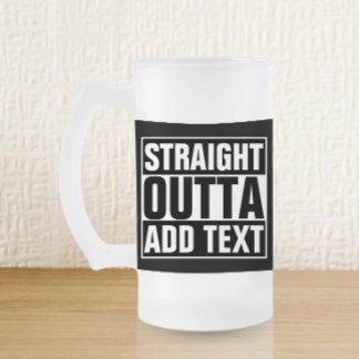 Caneca De Cerveja Vidro Jateado HETERO OUTTA - adicione seu texto aqui/crie o seu