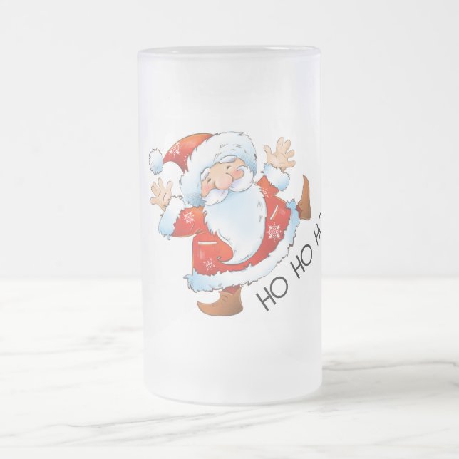 Caneca De Cerveja Vidro Jateado Ho Ho Papais noeis (Centro)