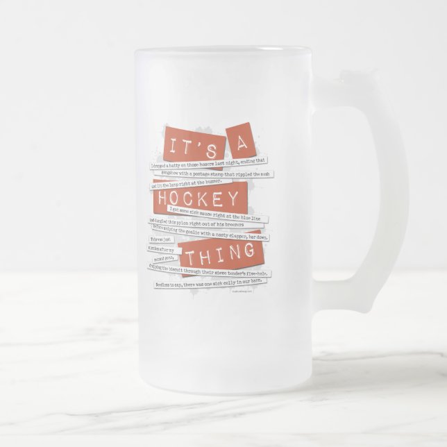 Caneca De Cerveja Vidro Jateado Hockey Slang (Direita)