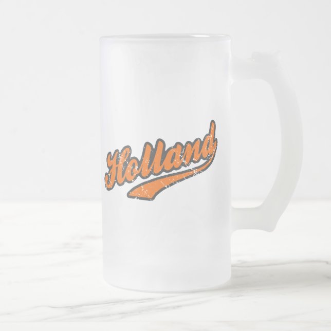 Caneca De Cerveja Vidro Jateado Holland (Direita)