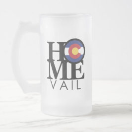 Caneca De Cerveja Vidro Jateado HOME Vail Colorado