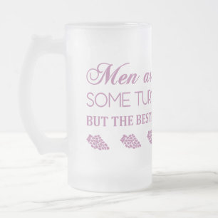 CANECA DE CERVEJA VIDRO JATEADO HOMENS SÃO COMO VINHO...