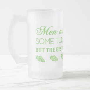 CANECA DE CERVEJA VIDRO JATEADO HOMENS SÃO COMO VINHO...